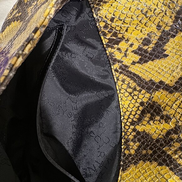 Stella McCartney Faux Snakeskin Chain Clutch - Yellow - Picture 7 of 16